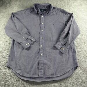 Polo Ralph Lauren Shirt Mens 17 Gingham Plaid Checkered‎ Button Up Classic Fit